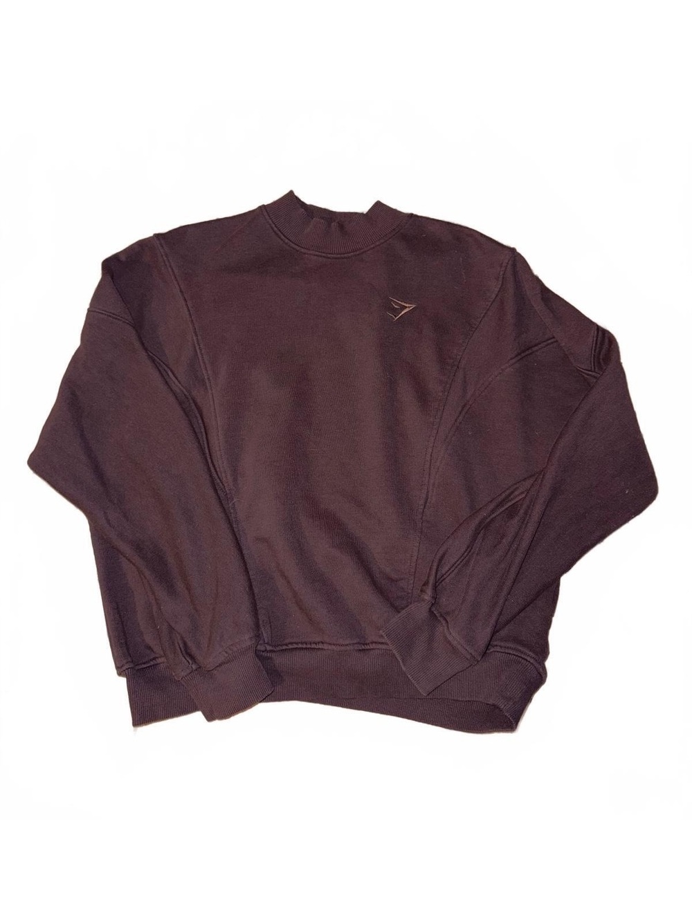 Gymshark XS Brown Mock Neck Pullover Sweatshirt